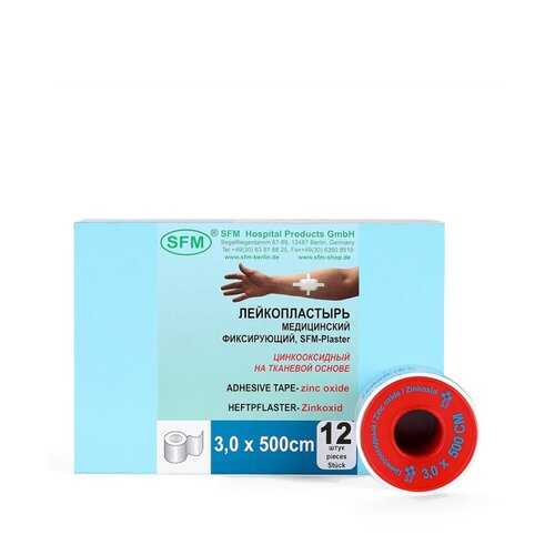 Лейкопластырь тканевая основа SFM Plaster пластиковая упаковка 534 524 3,0х500см белый в Аптека Невис