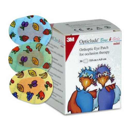 Пластырь 3M Opticlude глазной 5,0 ? 6,2 см цветной 30 шт. 2537PE Mini в Аптека Невис