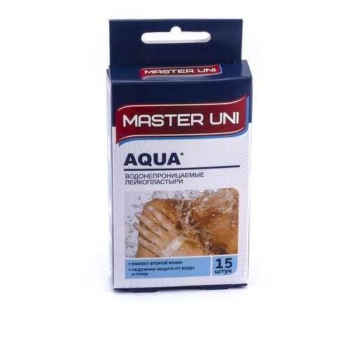 Пластырь Master Uni Аqua бактерицидный водонепроницаемый на полимерной основе 15 шт. в Аптека Невис