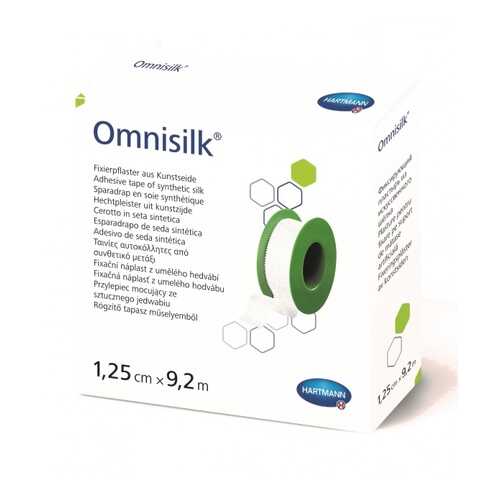 Пластырь Omnisilk фиксирующий из искусственного шёлка для повязок белый 1,25 см х 9,2 м в Аптека Невис