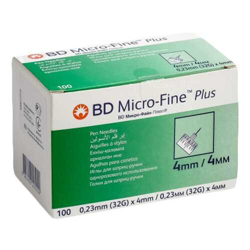 Иглы BD Micro-Fine Plus для шприц-ручки 0,23 х 4 мм 100 шт. в Аптека Невис