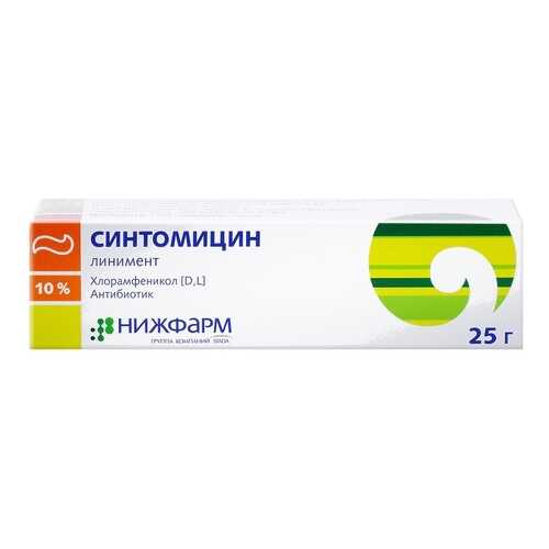 Синтомицин линимент 10% 25 г Нижфарм в Аптека Невис