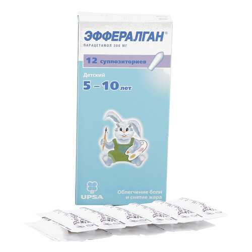 Эффералган суппозитории ректальные 300 мг 12 шт. в Аптека Невис