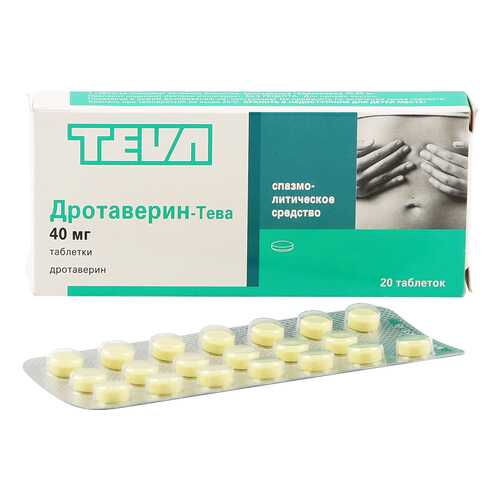 Дротаверин-Тева таблетки 40 мг 20 шт. в Аптека Невис