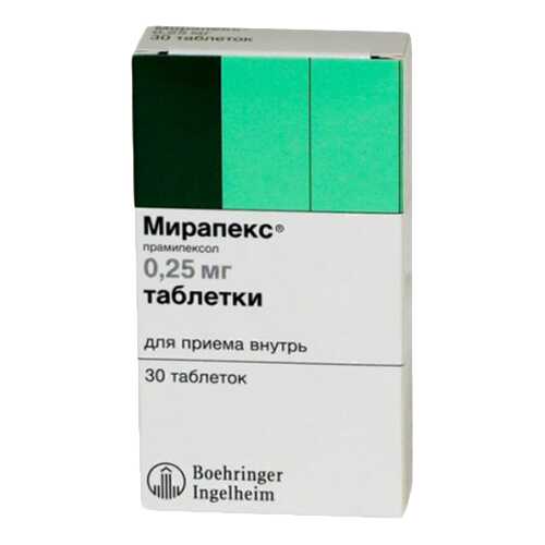 Мирапекс таблетки 0,25 мг №30 в Аптека Невис