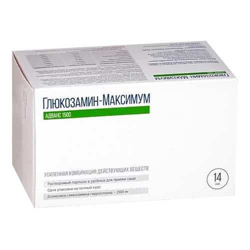 Глюкозамин-Максимум Адванс 1500 пор. для приг. раствора для пр.внутрь 10 г саше №14 в Аптека Невис