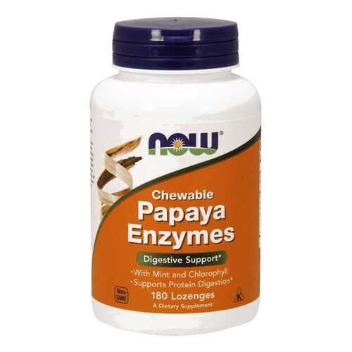 Для пищеварения NOW Papaya Enzymes папайя мята 210 г 180 пастилок в Аптека Невис