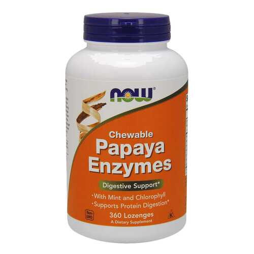 Для пищеварения NOW Papaya Enzymes папайя мята жевательные таблетки 360 шт. в Аптека Невис