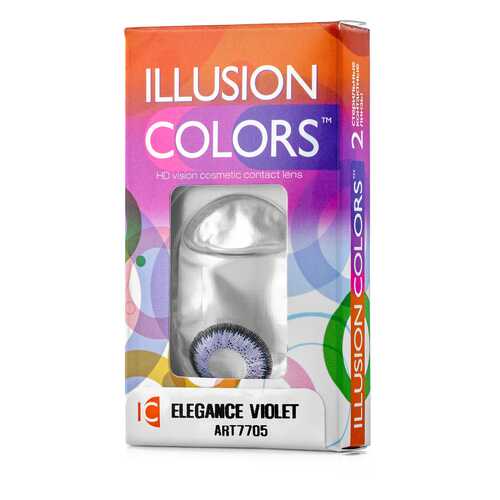 Контактные линзы ILLUSION colors Elegance 2 линзы -1.5D violet фиолетовый в Аптека Невис