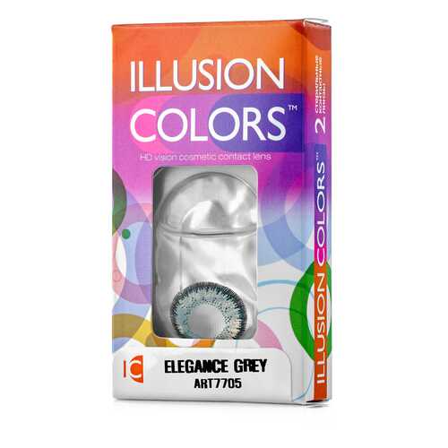 Контактные линзы ILLUSION colors Elegance 2 линзы 0.0D grey серый в Аптека Невис