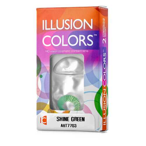 Контактные линзы ILLUSION colors Shine 2 линзы -1.0D green зеленый в Аптека Невис