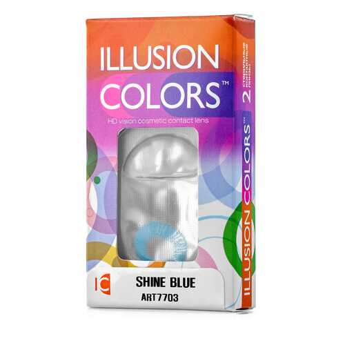 Контактные линзы ILLUSION colors Shine 2 линзы -3.5D blue голубой в Аптека Невис