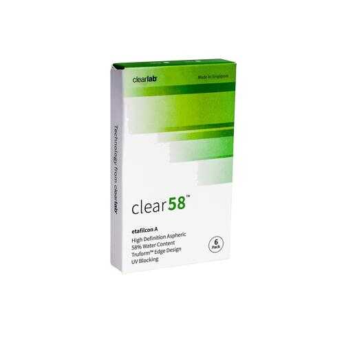 Контактные линзы ClearLab Clear 58 6 линз R 8.3 -01,25 в Аптека Невис