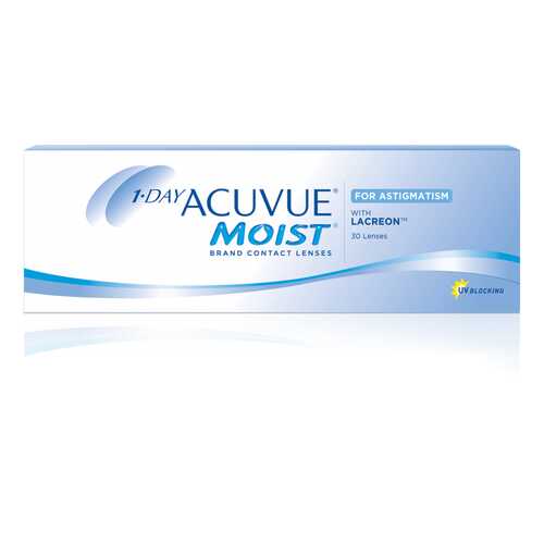 Контактные линзы 1-Day Acuvue Moist for Astigmatism 30 линз -5,25/-1,25/160 в Аптека Невис