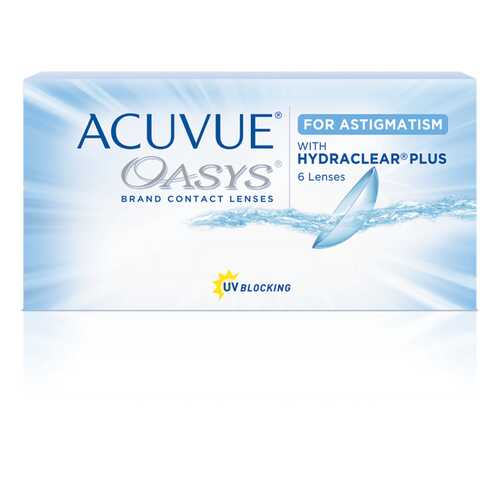 Контактные линзы Acuvue Oasys for Astigmatism with Hydraclear Plus 6 линз +2,25/-2,25/40 в Аптека Невис