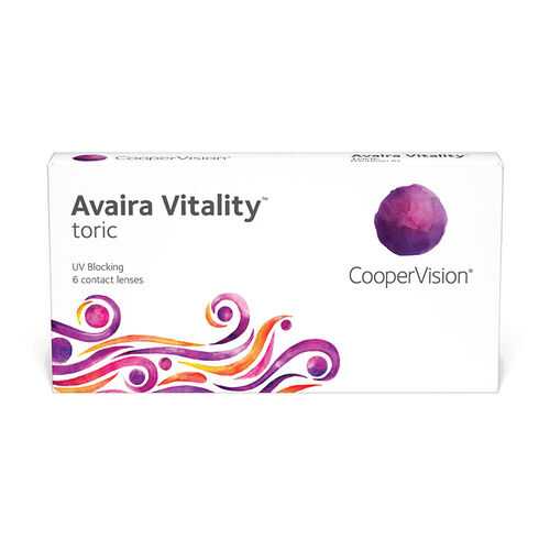 Линзы контактные CooperVision Avaira Vitality toric 6 шт. -2,25/0,75/180 в Аптека Невис