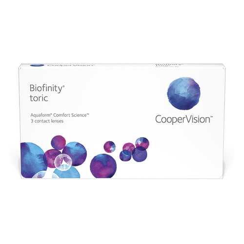 Линзы контактные CooperVision Biofinity Toric 3 шт. -0/0,75/70 в Аптека Невис