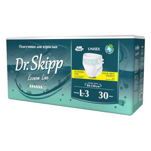 Подгузники для взрослых Dr. Skipp Econom Line размер М 30 шт. в Аптека Невис