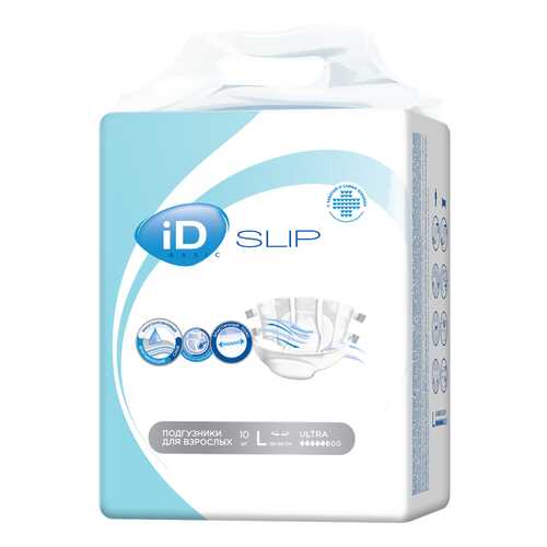 Подгузники для взрослых iD NEW Slip Basic L 10 шт,/6 в Аптека Невис