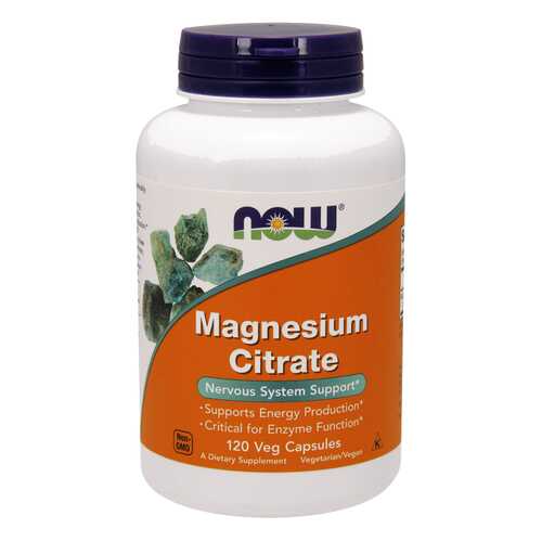 Магний NOW Magnesium Citrate Caps 120 капс. без вкуса в Аптека Невис