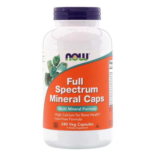 Минеральный комплекс NOW Full Spectrum Mineral Caps 240 капс. без вкуса в Аптека Невис