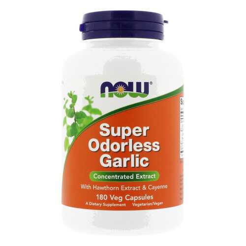 Super Odorless Garlic Extract NOW 180 гелевых капсул в Аптека Невис
