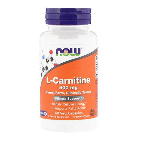L-карнитин NOW 500 мг 60 капсул в Аптека Невис