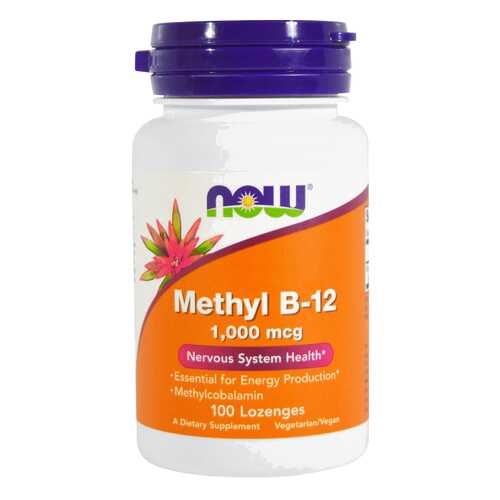 Витамин B NOW Methyl B-12 1000 мкг 100 пастилок в Аптека Невис